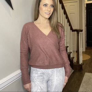 Knit Open Back workout top